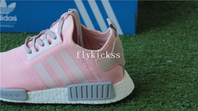 Real Boost Adidas NMD XR1 Primeknit Pink Grey GS